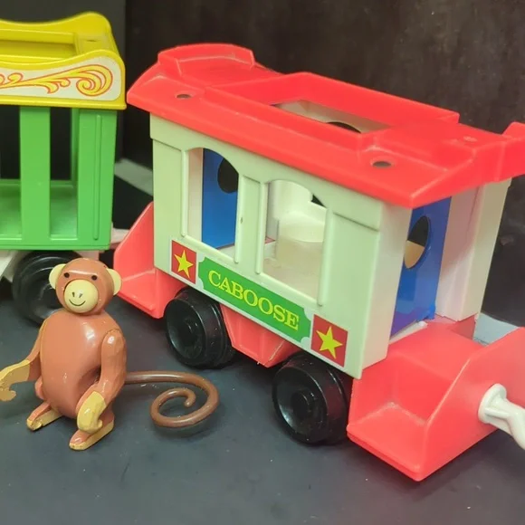 #1 OG Vintage 1973 Fisher Price #991 Little People Train 2581 figures& animals - Picture 9 of 16